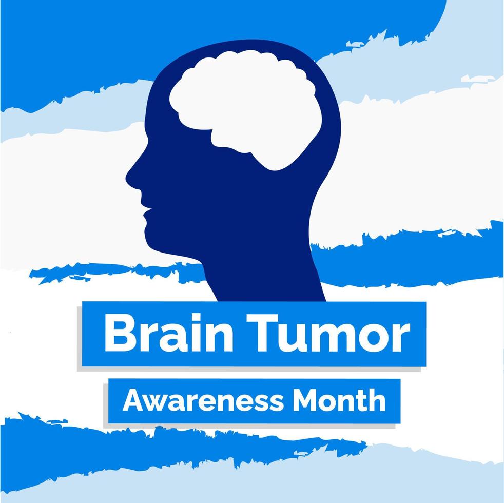 bannière du mois de sensibilisation aux tumeurs cérébrales pour les médias sociaux vecteur