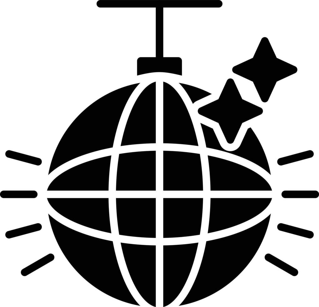 icône de glyphe de boule disco vecteur