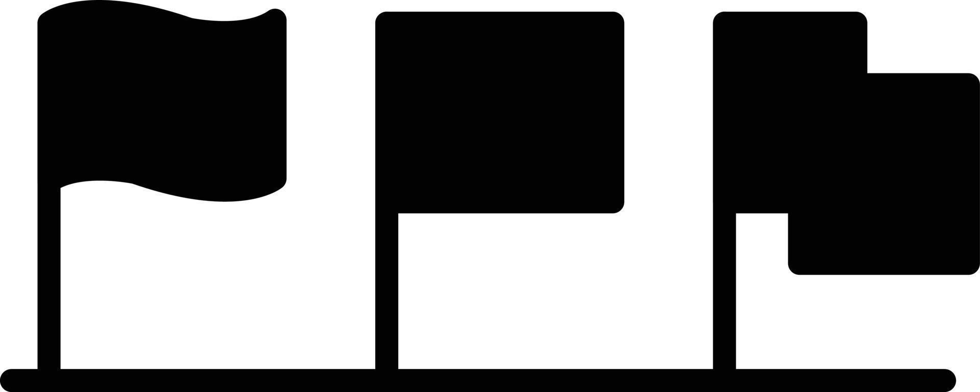 icône de glyphe de drapeaux vecteur