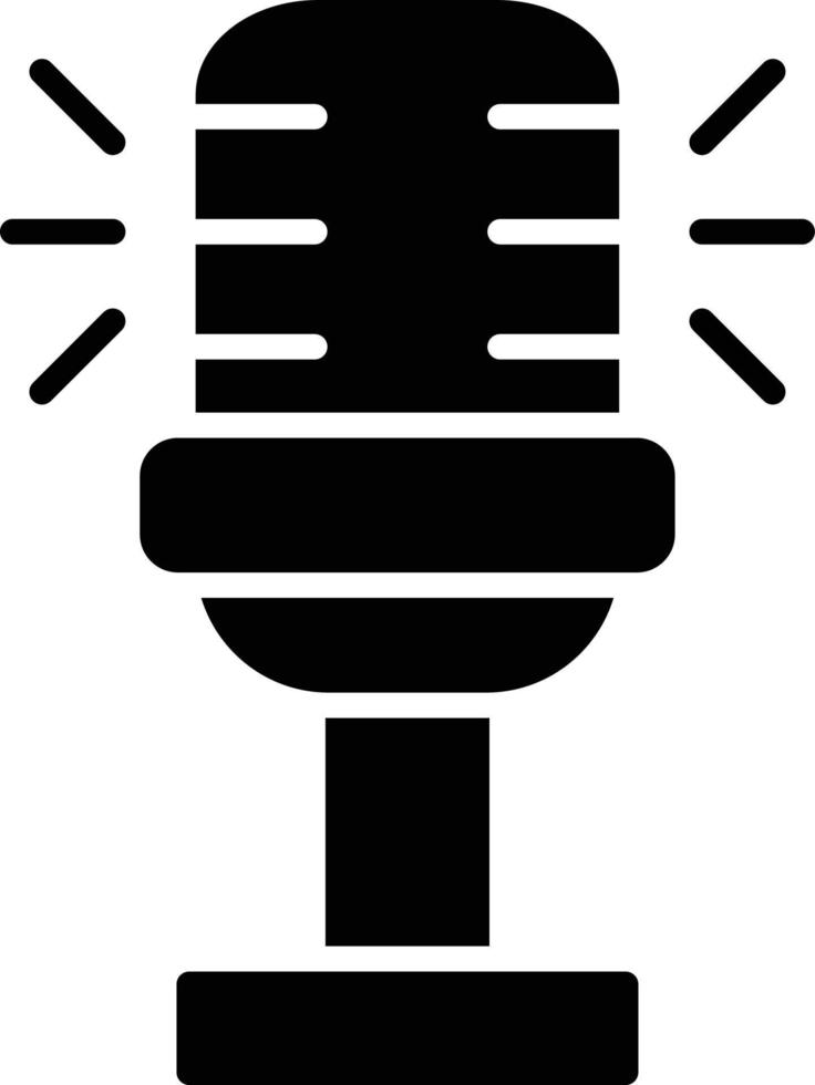 icône de glyphe de podcast vecteur