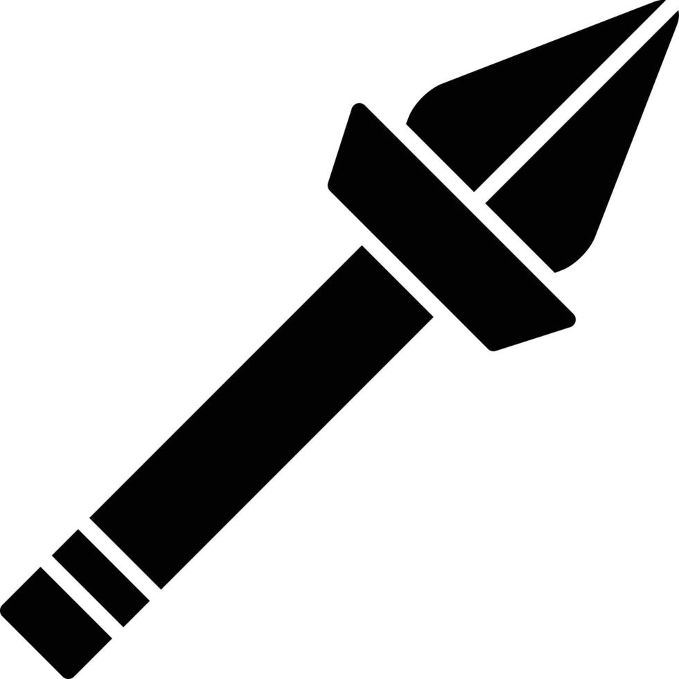 icône de glyphe de lance vecteur
