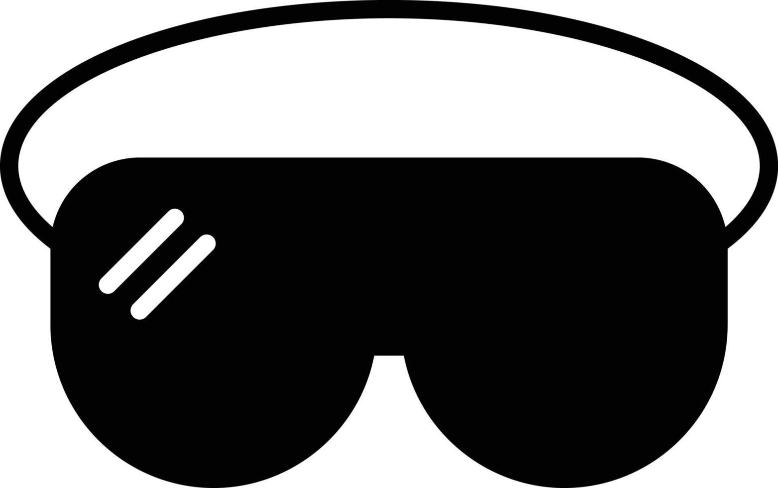 icône de glyphe de lunettes de laboratoire vecteur