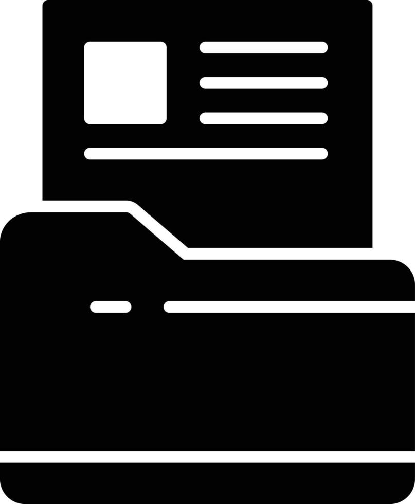 icône de glyphe de dossier vecteur