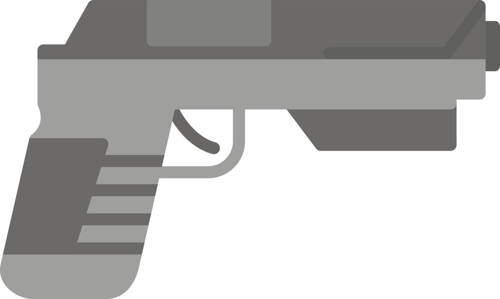icône plate de pistolet vecteur