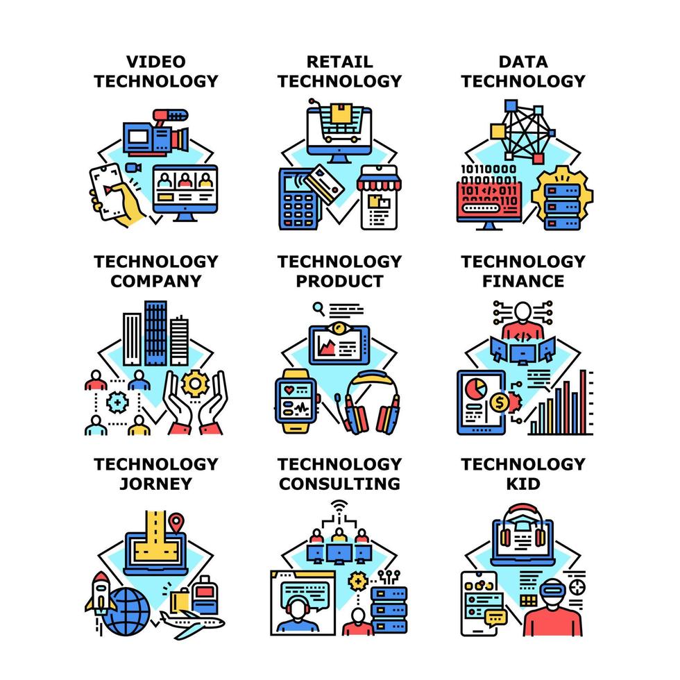 technologie business concept icône illustration vectorielle vecteur