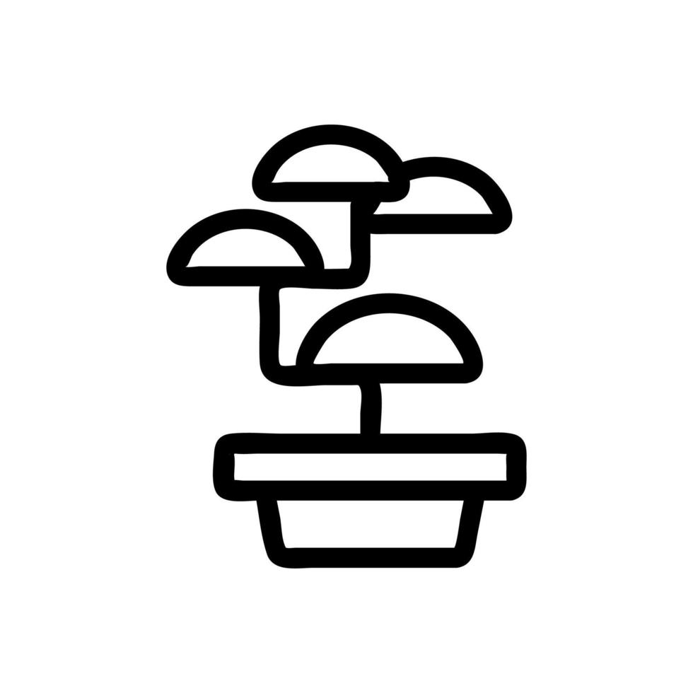 vecteur d'icône de pot de plante. illustration de symbole de contour isolé