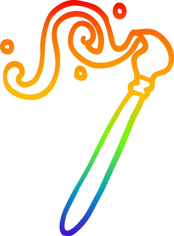 arc en ciel gradient ligne dessin dessin animé pinceau vecteur