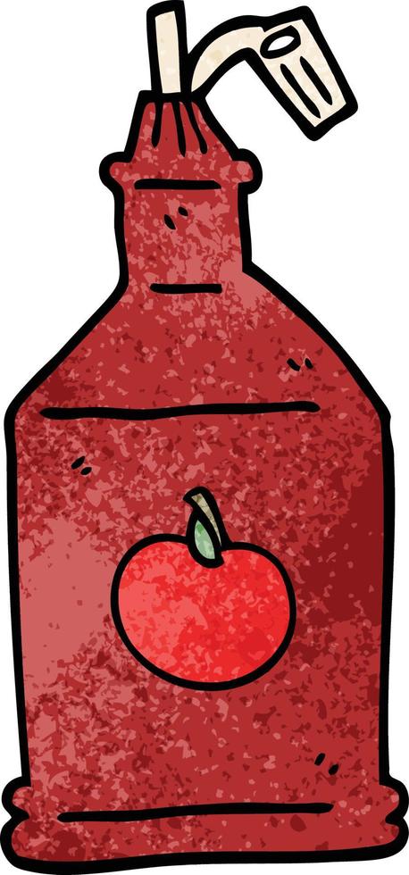 dessin animé doodle ketchup aux tomates vecteur