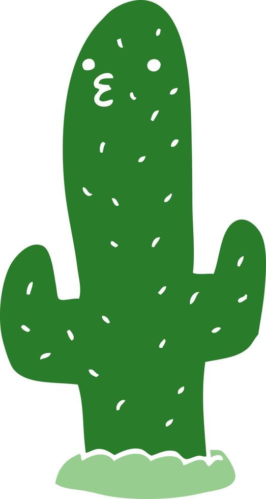 cactus de dessin animé de style plat couleur vecteur