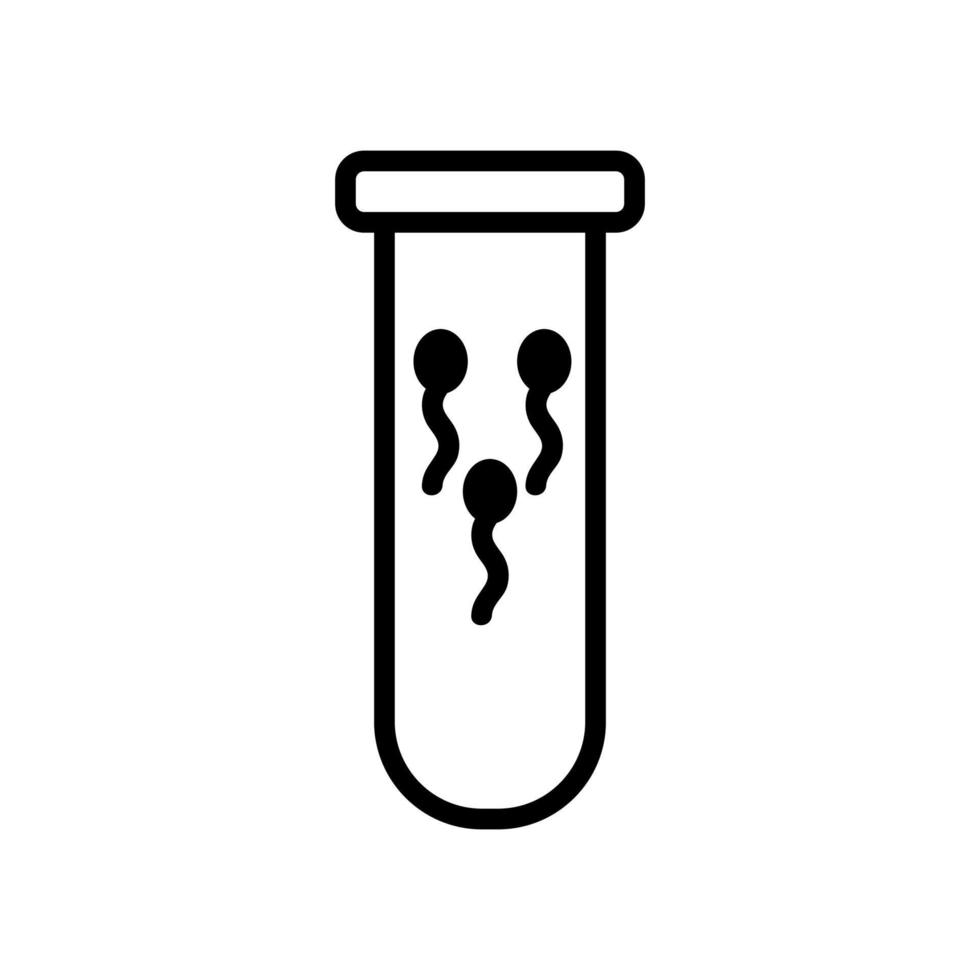 vecteur d'icône d'insémination artificielle. illustration de symbole de contour isolé