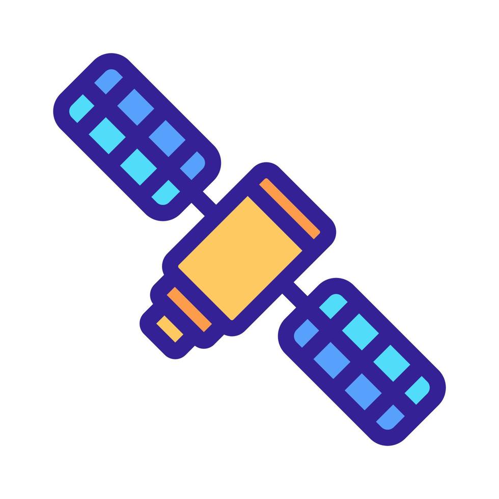 vecteur d'icône de terre satellite artificielle. illustration de symbole de contour isolé