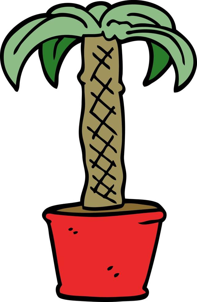 dessin animé doodle plante en pot vecteur