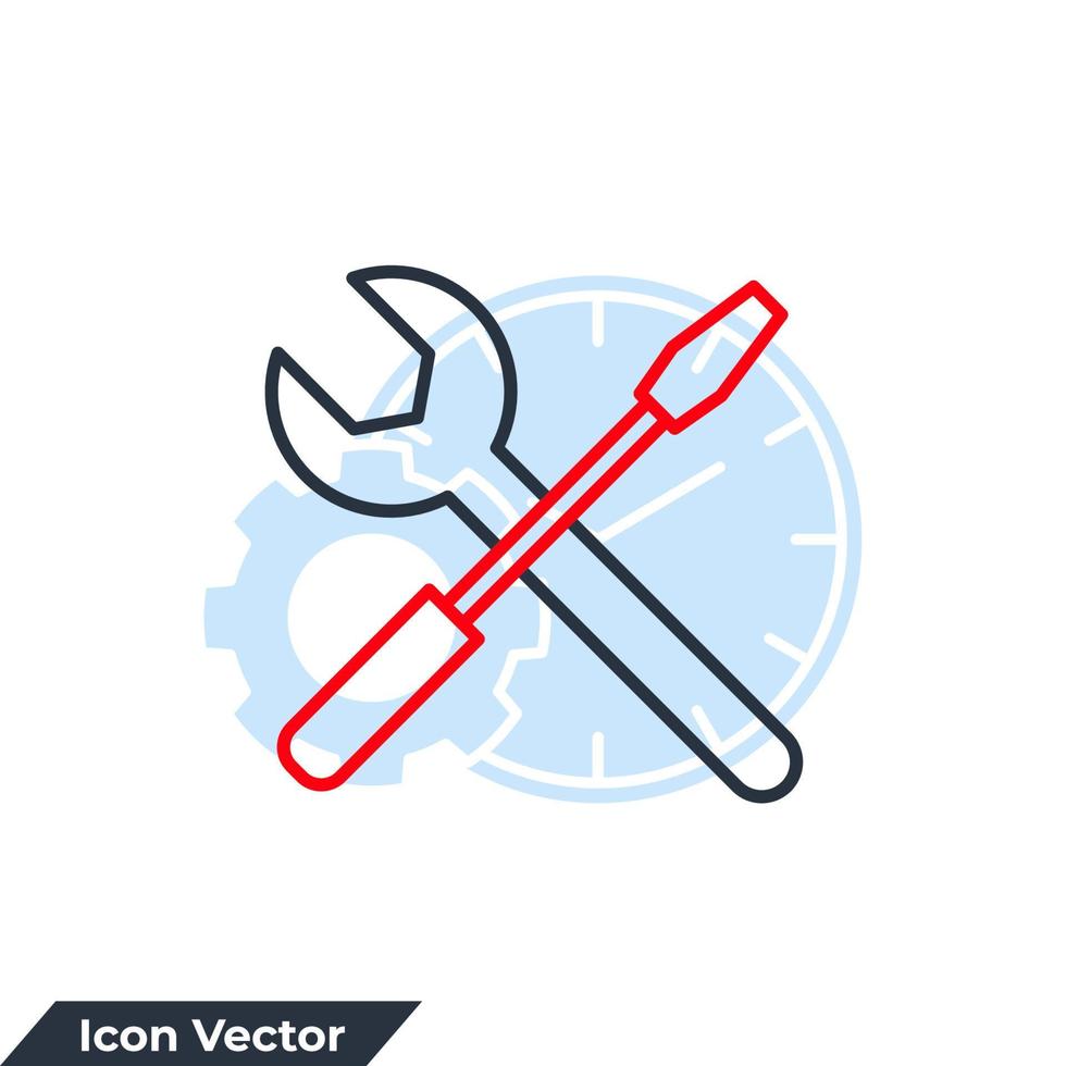 support technique icône logo illustration vectorielle. modèle de symbole d'aide et de support pour la collection de conception graphique et web vecteur