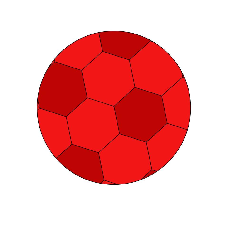 ballon de football rouge sur blanc vecteur