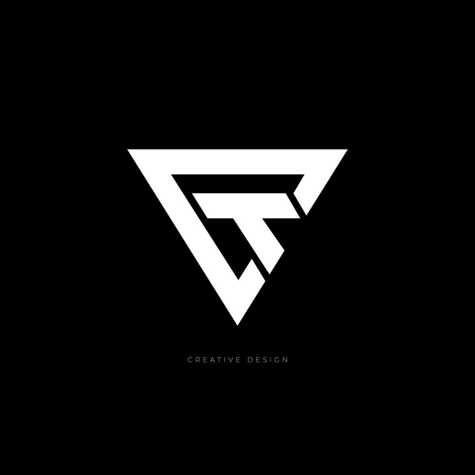 concept de logo de marque triangle créatif lettre ct vecteur