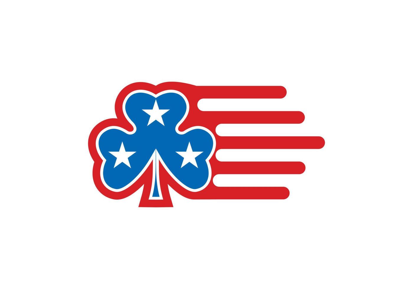 illustration de conception de logo américain irlandais vecteur