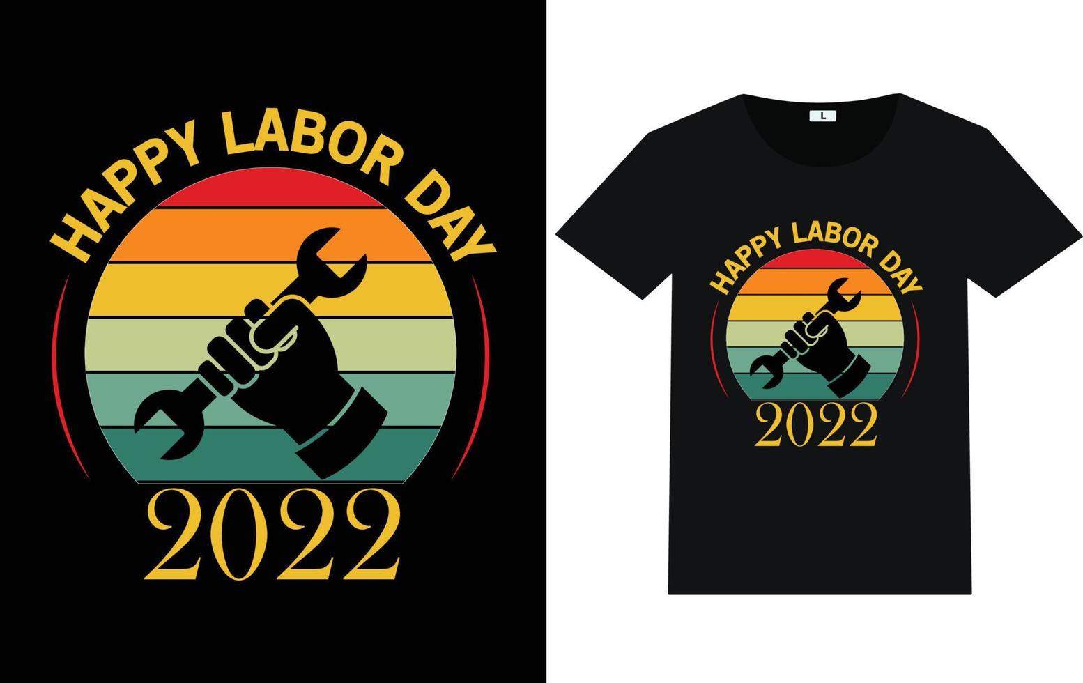 typographie de la fête du travail et conception de t-shirt graphique vecteur