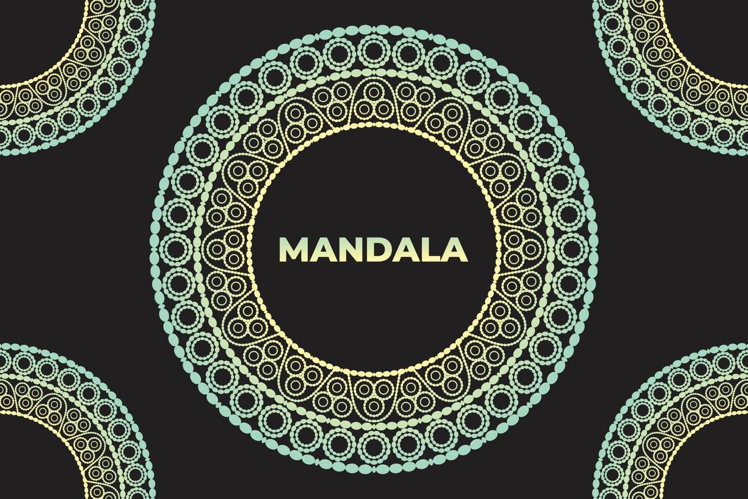 conception de cadre. conception de fond de modèle de mandala. vecteur