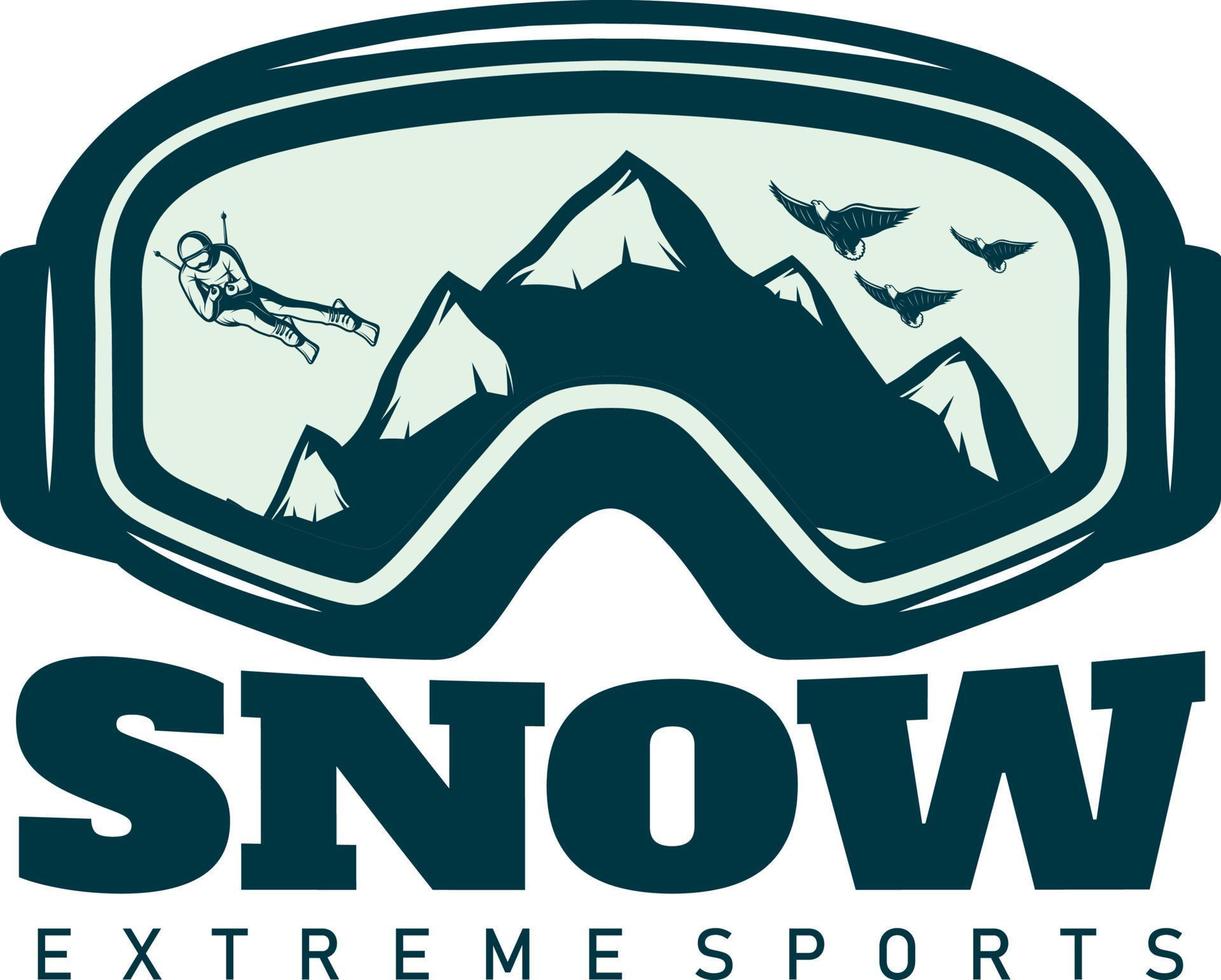 logos de snowboard. emblèmes et symboles d'activités de plein air d'hiver dans un style rétro. insigne de magasin de sport de snowboard extrême sport.winter. emblème et icône. aventure en montagne vecteur