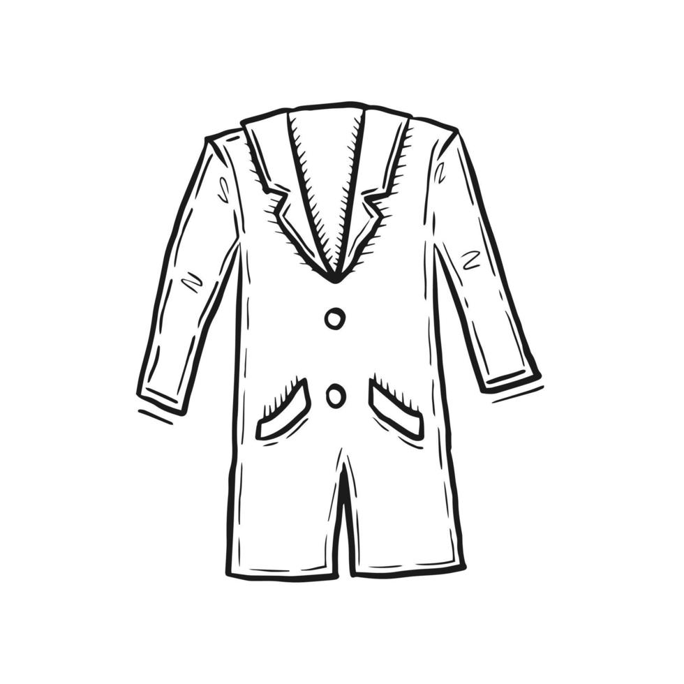 manteau doodle illustration vectorielle d'éclosion vecteur