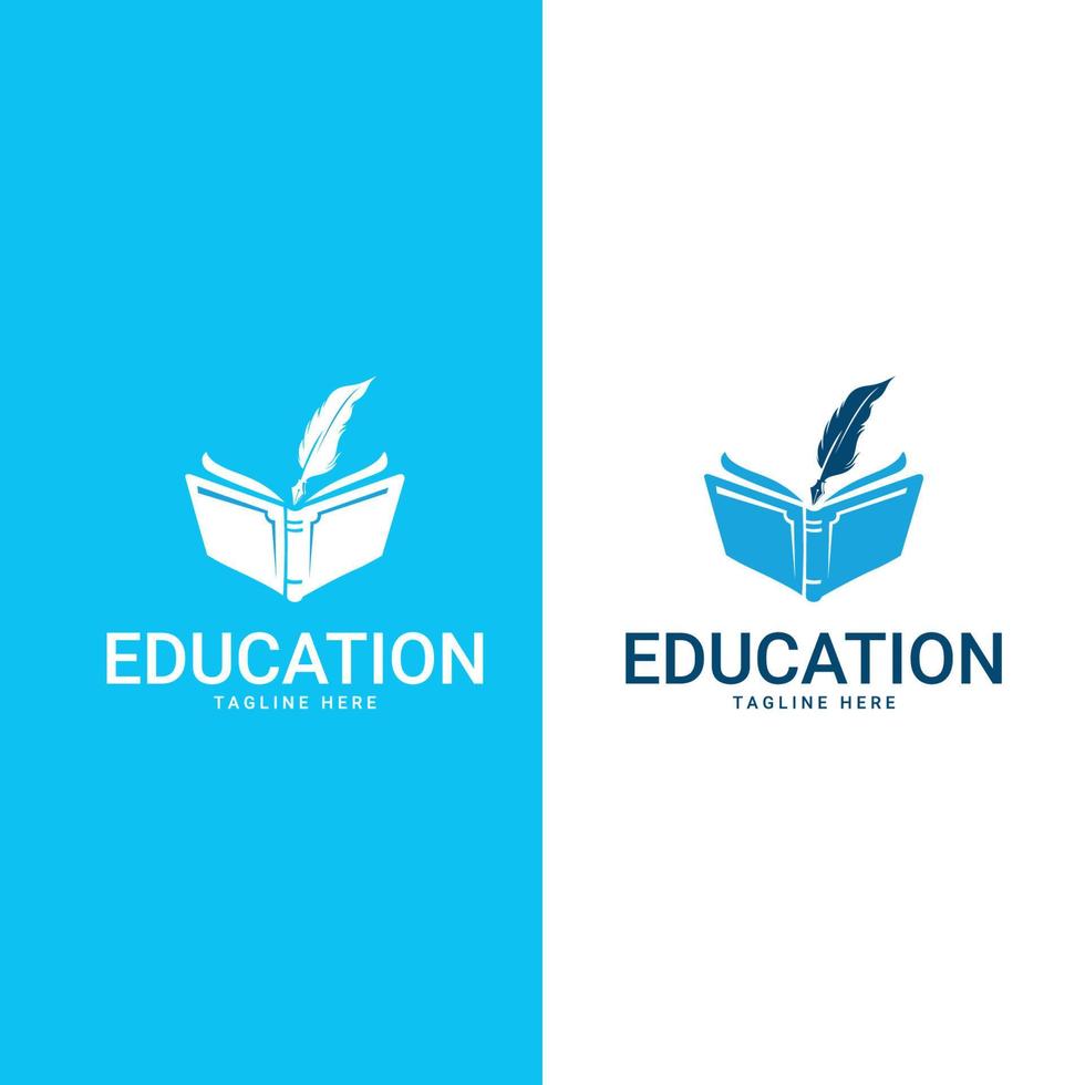 conception d'icône de logo d'éducation. adapté au logo de l'entreprise, à l'impression, au numérique, aux icônes, aux applications et à d'autres fins de matériel marketing. ensemble de logos d'éducation. vecteur