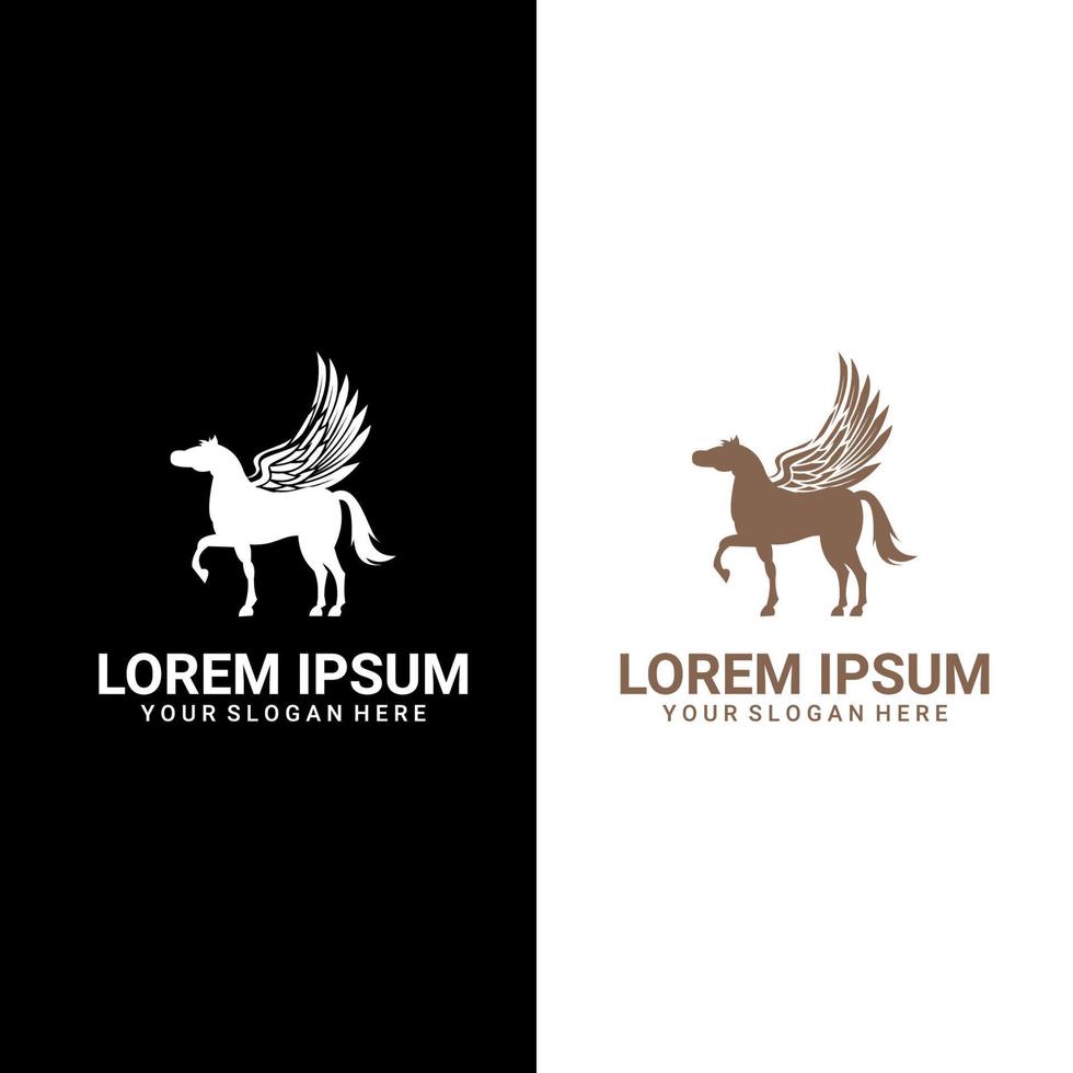 logo de licorne, logo de cheval, modèle de logo vectoriel. . adapté au logo de l'entreprise, à l'impression, au numérique, aux icônes, aux applications et à d'autres fins de matériel marketing. jeu de logo de cheval. vecteur