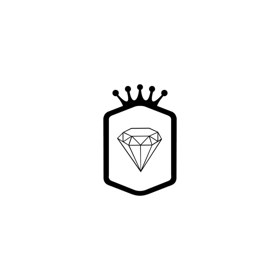 modèle de vecteur de logo de diamant. symbole pour les cosmétiques et les emballages, les bijoux, les produits artisanaux ou de beauté