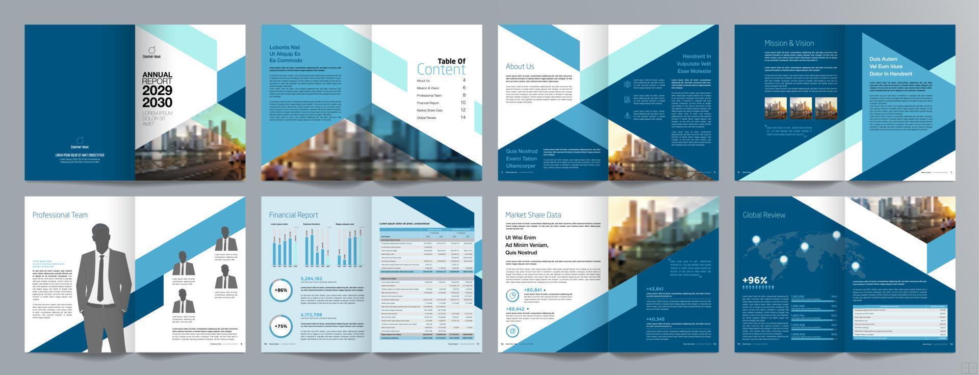 rapport annuel 16 pages a4 201 vecteur