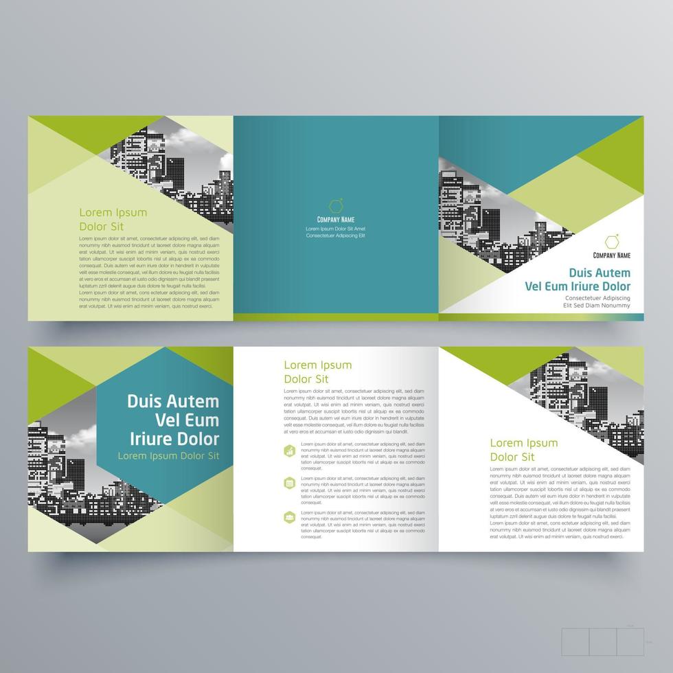 modèle de brochure à trois volets design géométrique minimaliste pour les entreprises et les entreprises. modèle de vecteur de brochure de concept créatif.