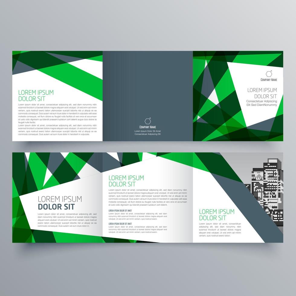 modèle de brochure à trois volets design géométrique minimaliste pour les entreprises et les entreprises. modèle de vecteur de brochure de concept créatif.