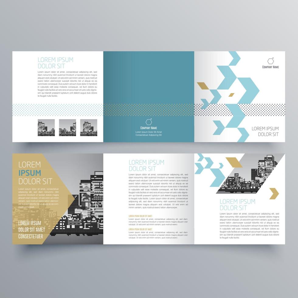 modèle de brochure à trois volets design géométrique minimaliste pour les entreprises et les entreprises. modèle de vecteur de brochure de concept créatif.