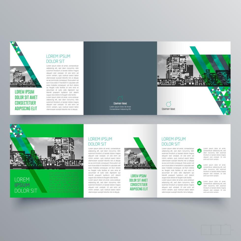 modèle de brochure à trois volets design géométrique minimaliste pour les entreprises et les entreprises. modèle de vecteur de brochure de concept créatif.