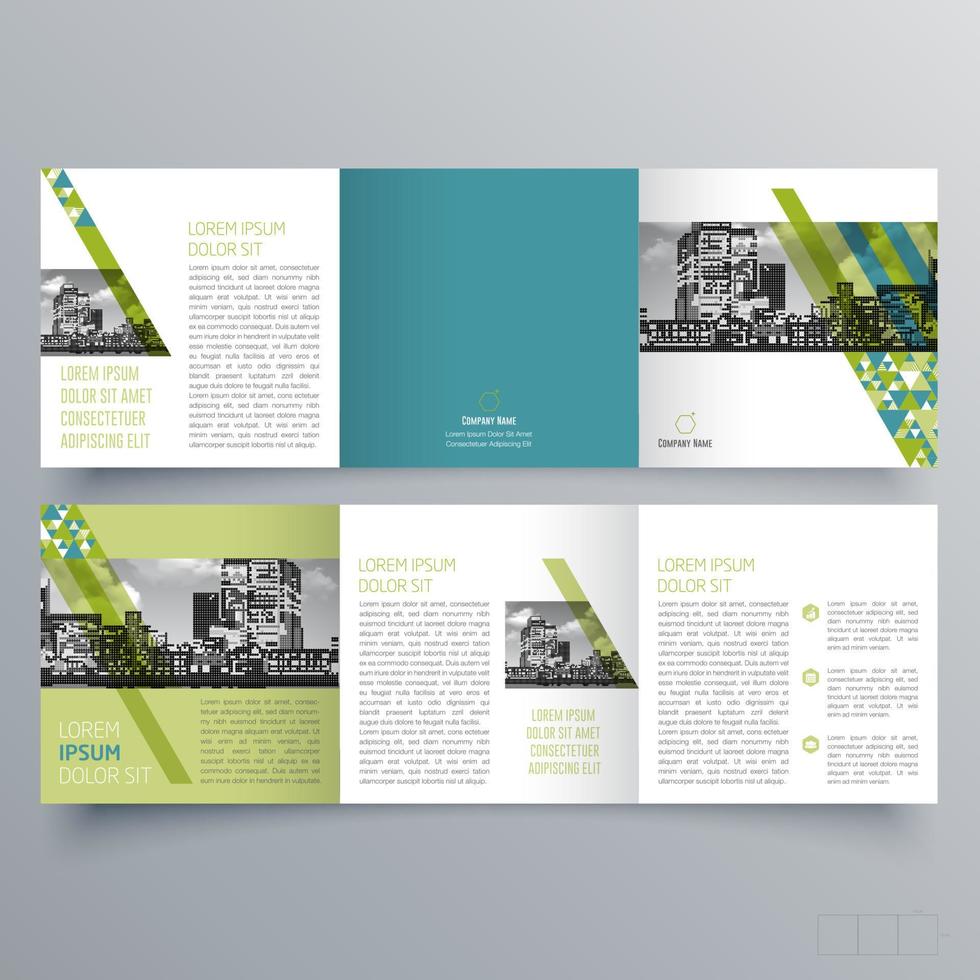 modèle de brochure à trois volets design géométrique minimaliste pour les entreprises et les entreprises. modèle de vecteur de brochure de concept créatif.