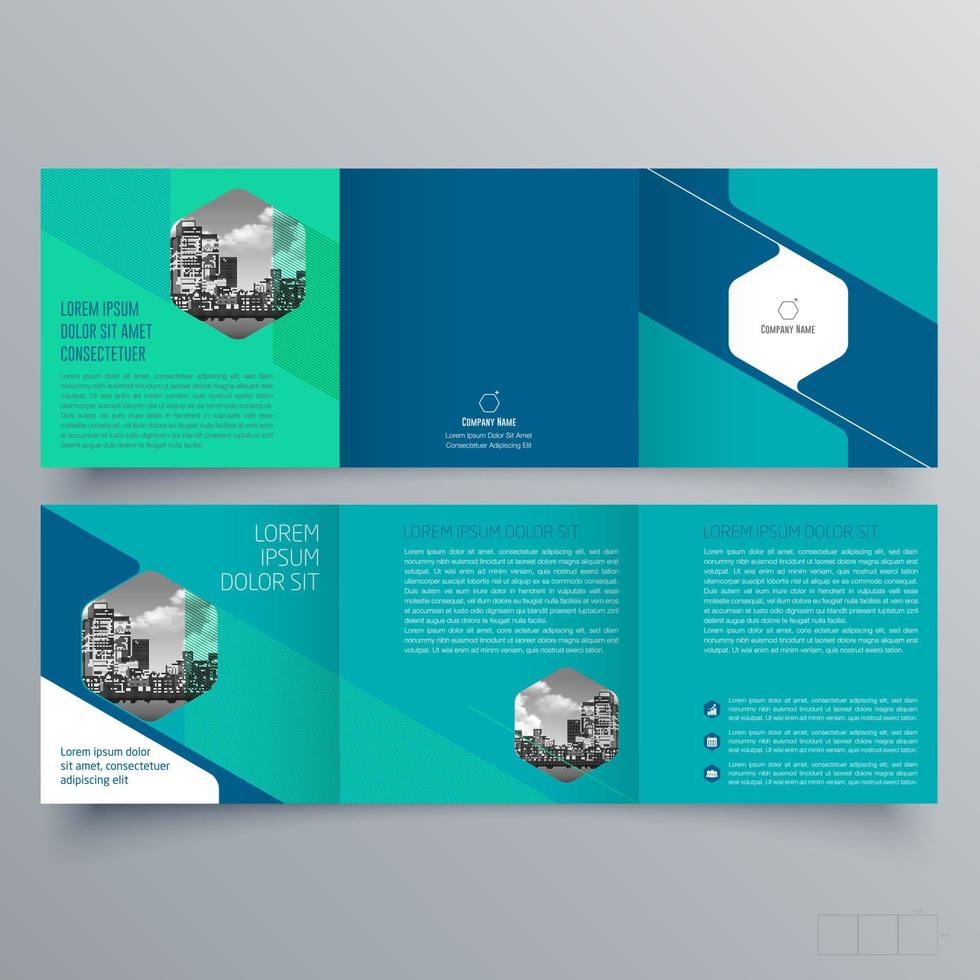 modèle de brochure à trois volets design géométrique minimaliste pour les entreprises et les entreprises. modèle de vecteur de brochure de concept créatif.