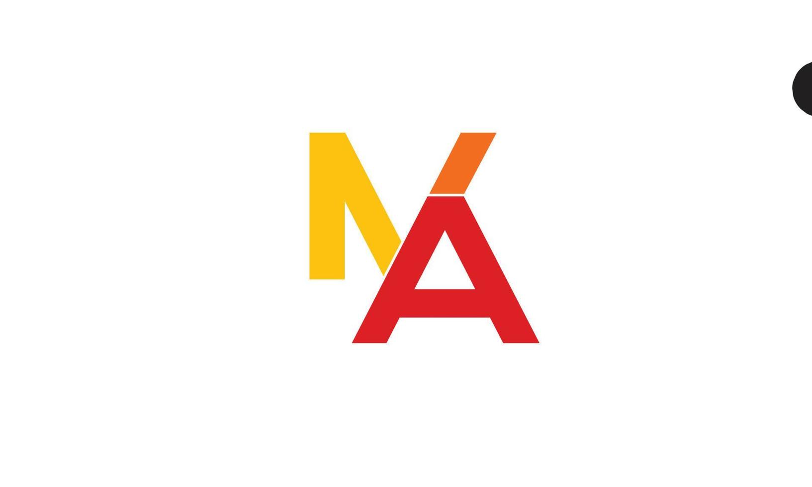 alphabet lettres initiales monogramme logo na, an, n et a vecteur
