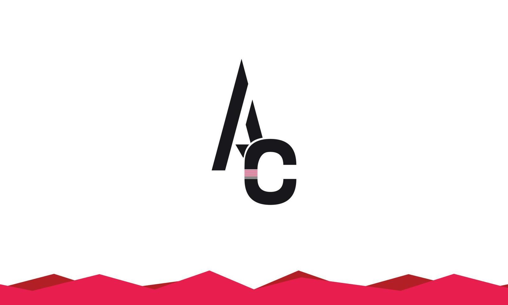 alphabet lettres initiales monogramme logo ac, ca, a et c vecteur