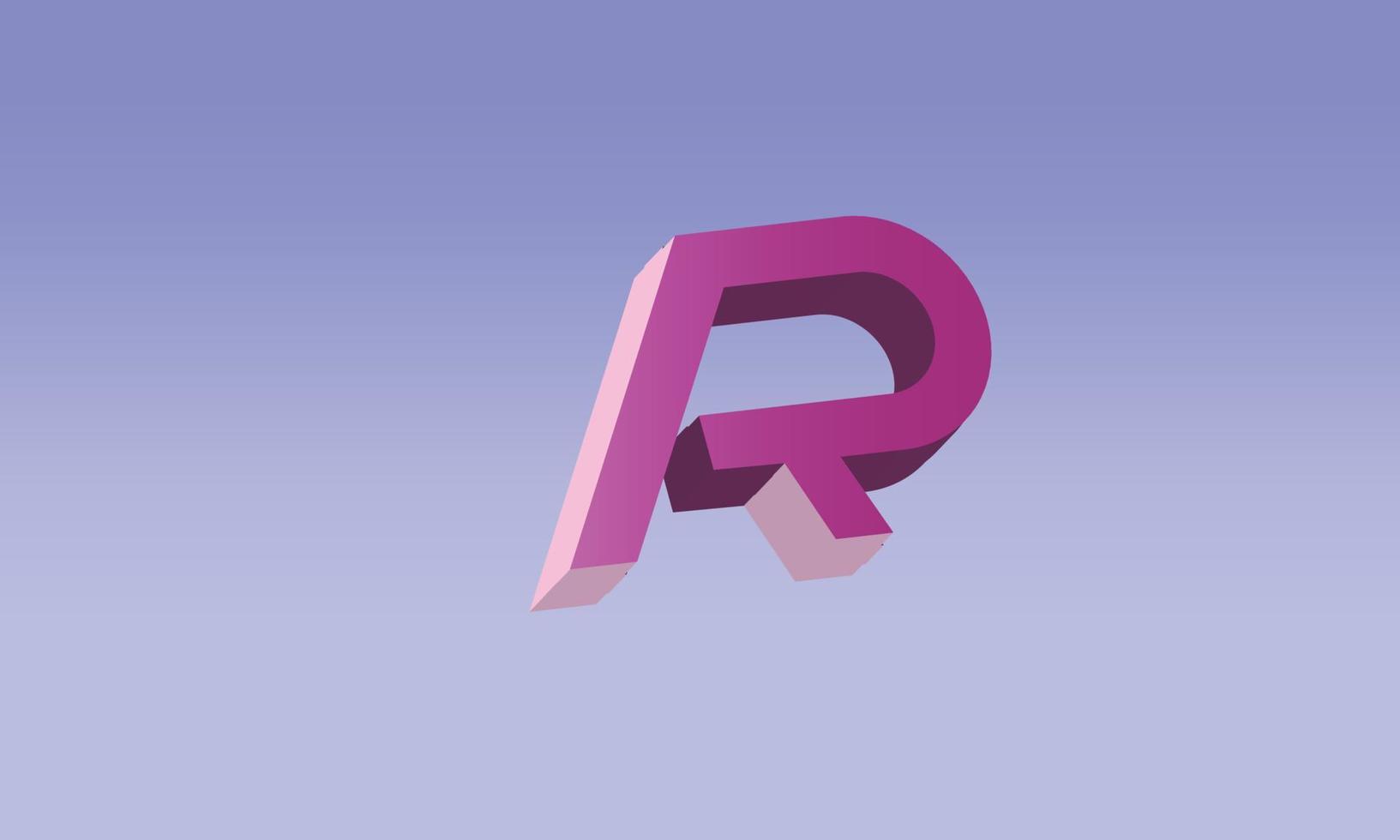 alphabet lettres initiales monogramme logo 3d ar, ra, a et r vecteur