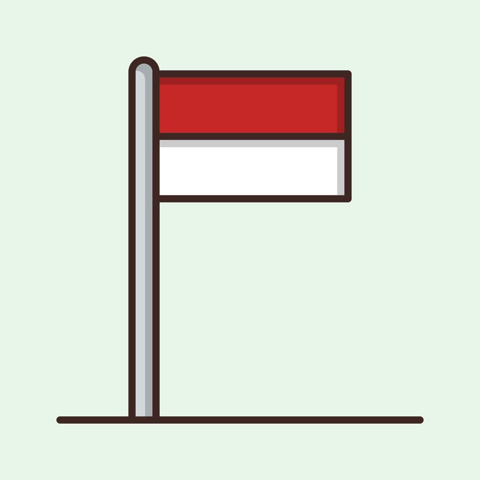 drapeau indonésien pour célébrer le jour de l'indépendance de l'indonésie vecteur