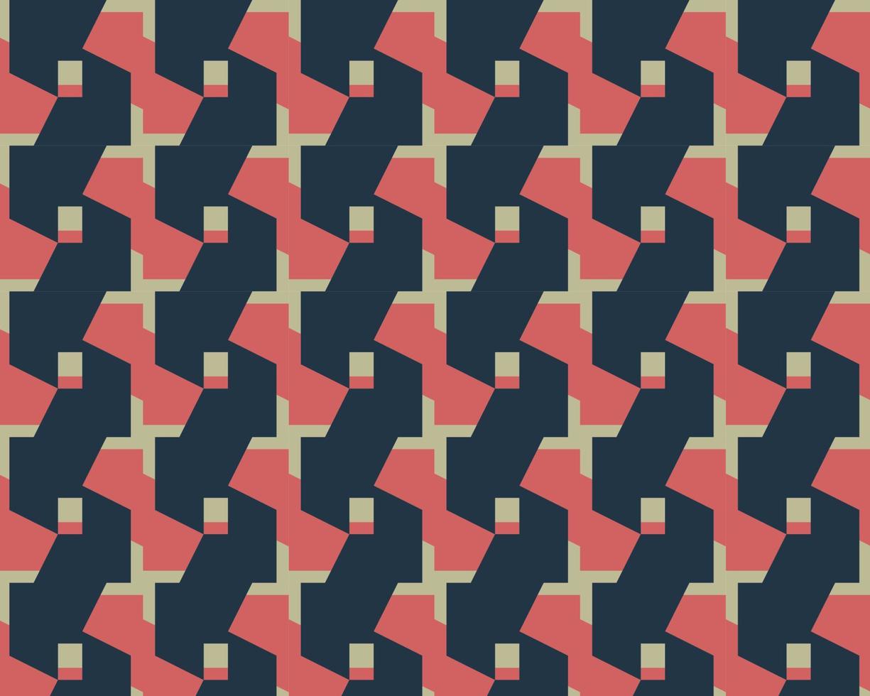 motif abstrait géométrique sans soudure, avec une combinaison de couleurs royales bleues et rouges. Contexte vecteur