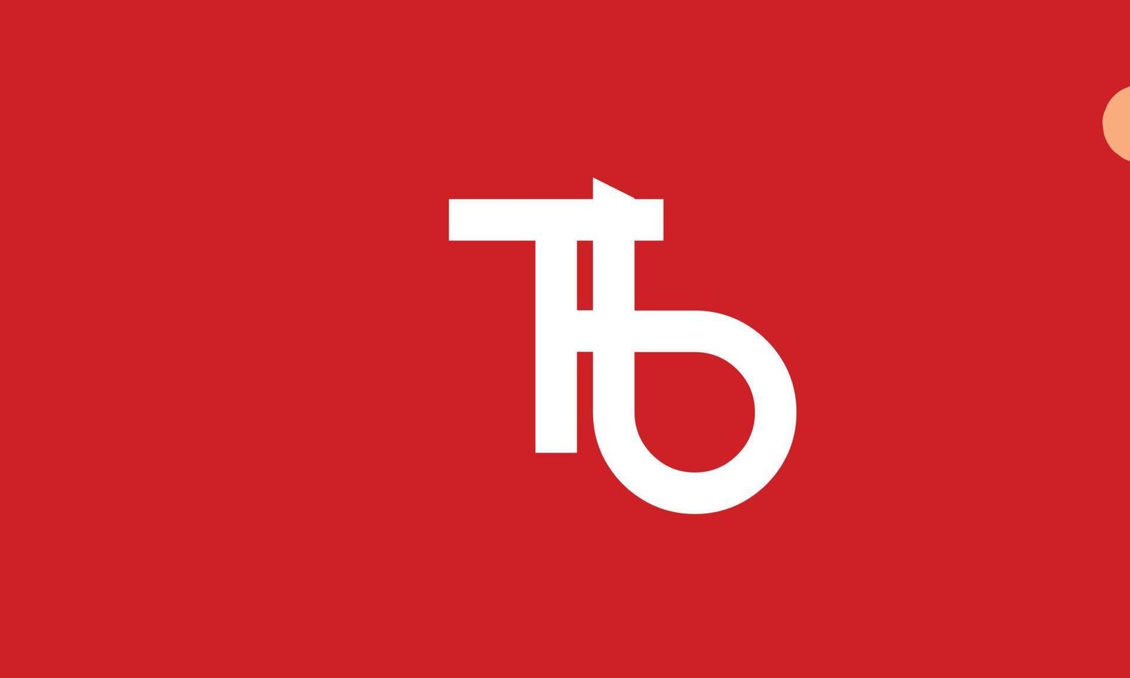 alphabet lettres initiales monogramme logo tb, bt, t et b vecteur