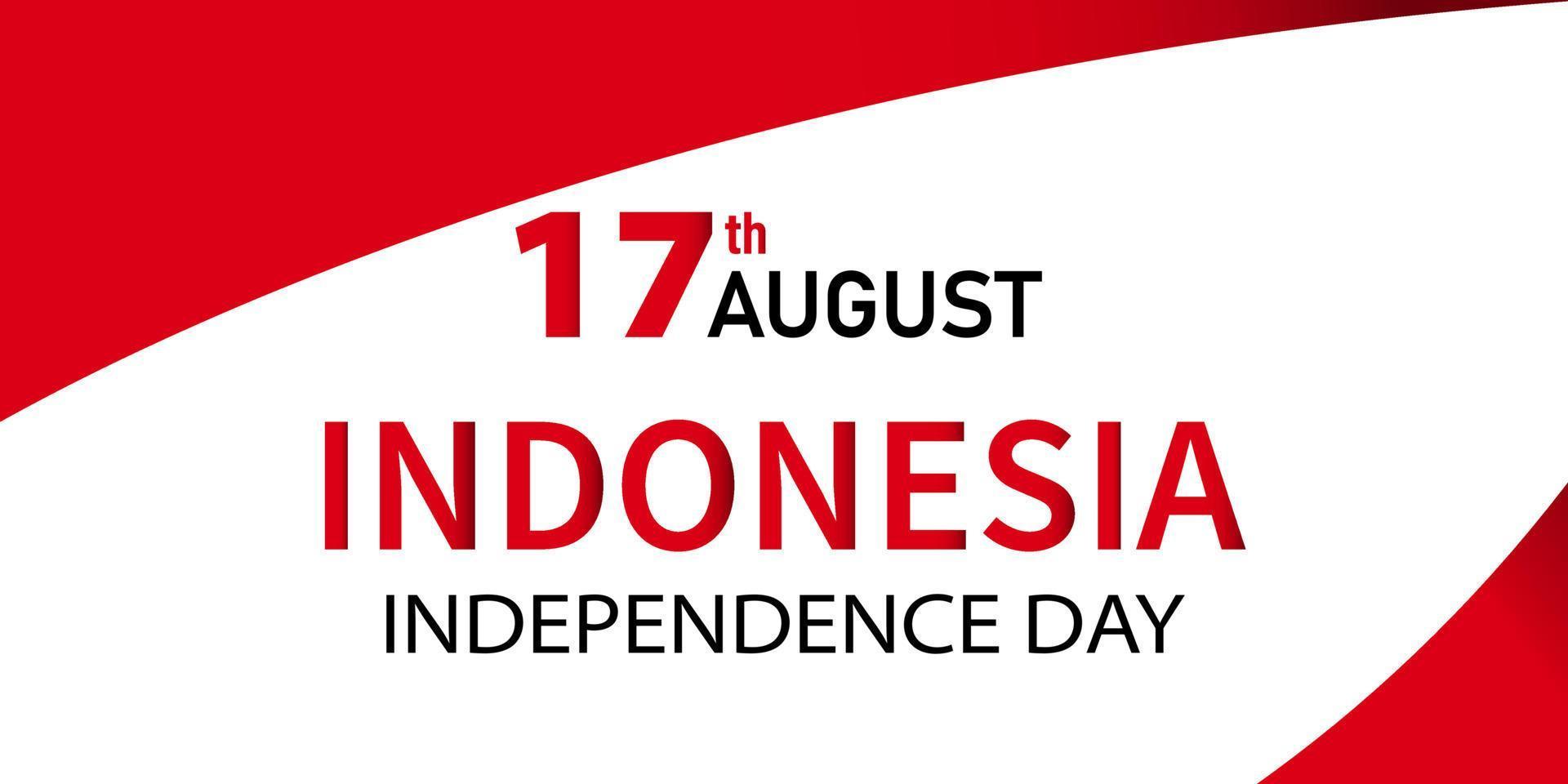 17 août, fête de l'indépendance de l'indonésie. bannière, arrière-plan.illustration vectorielle vecteur