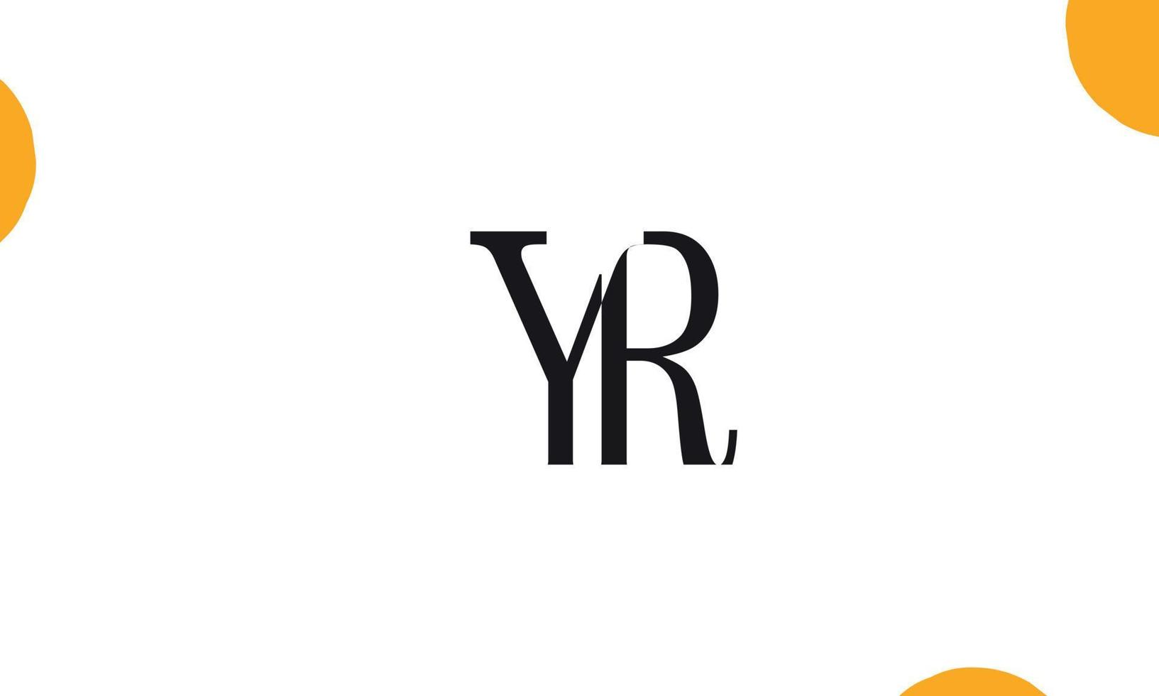 alphabet lettres initiales monogramme logo yr, ry, y et r vecteur