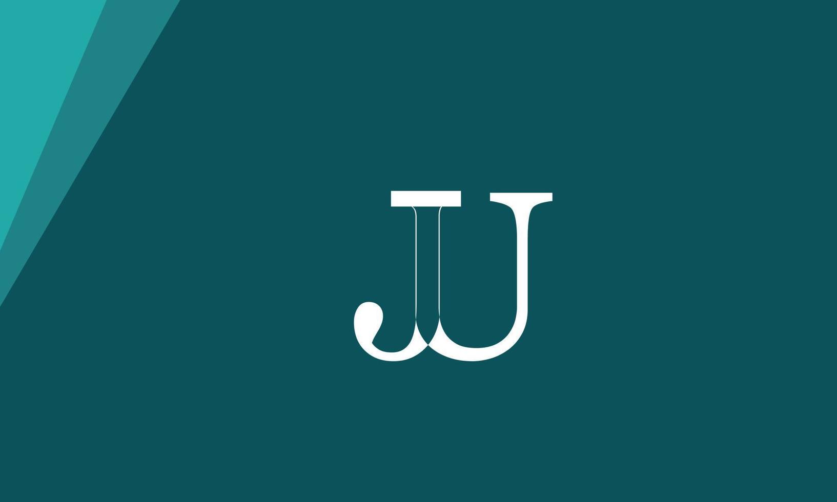 alphabet lettres initiales monogramme logo ju, uj, j et u vecteur