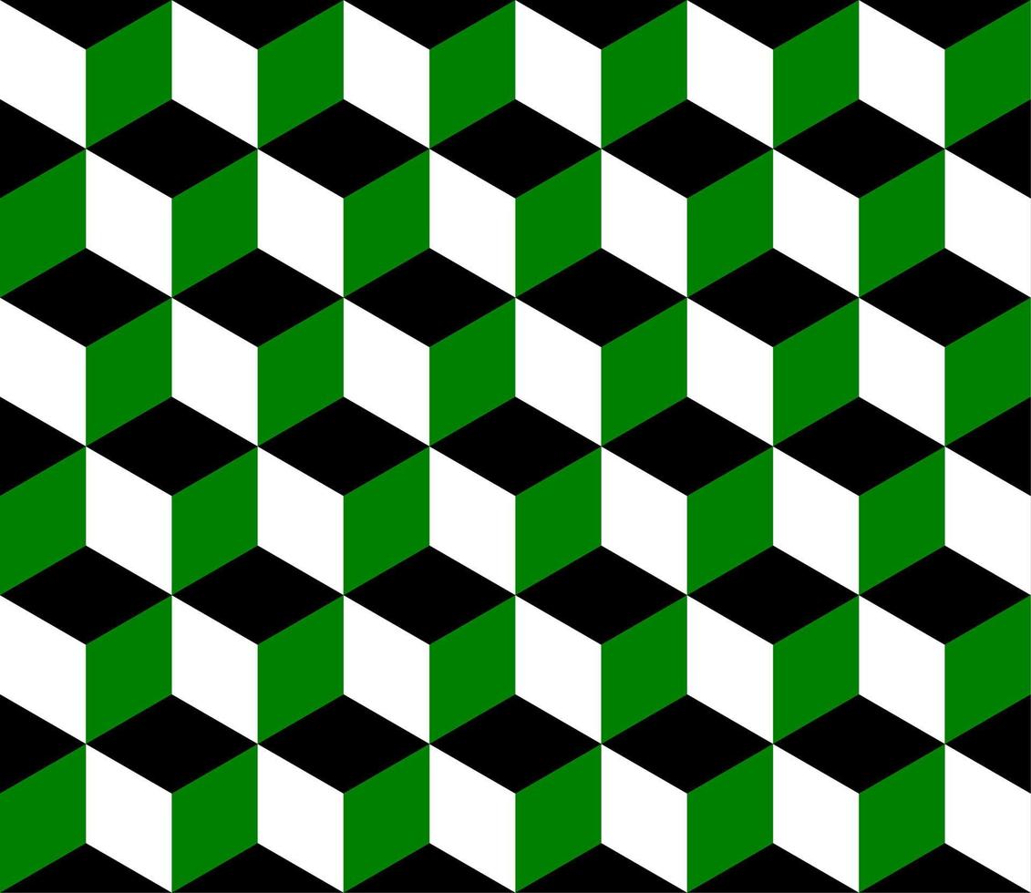 motif géométrique sans couture vert et noir vecteur