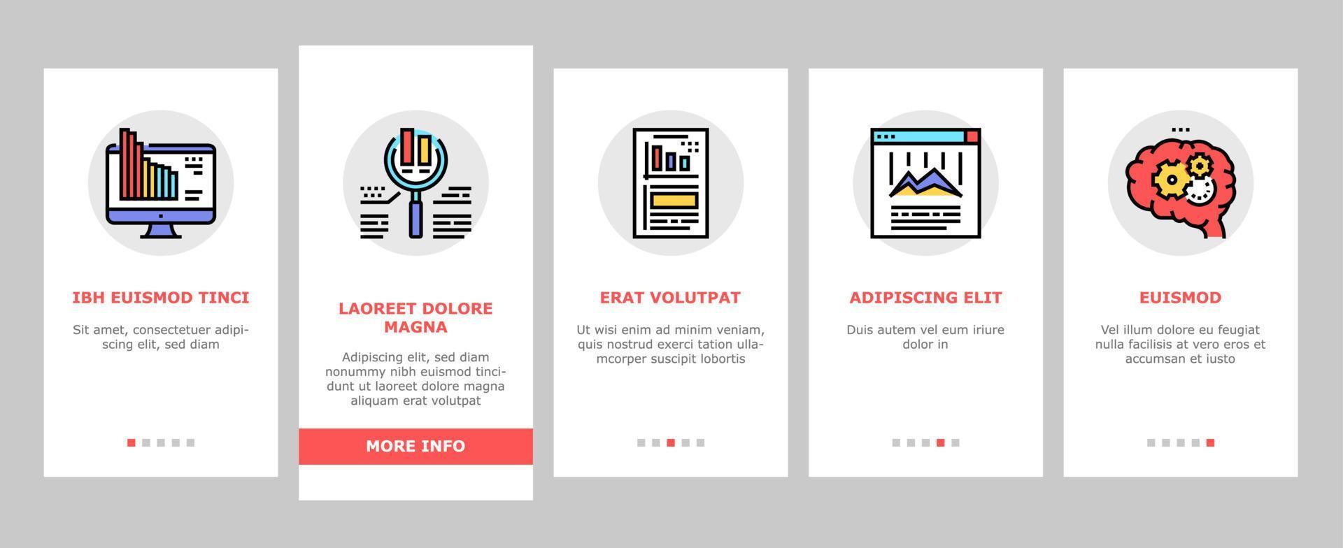 analyser le vecteur d'icônes d'intégration infographique