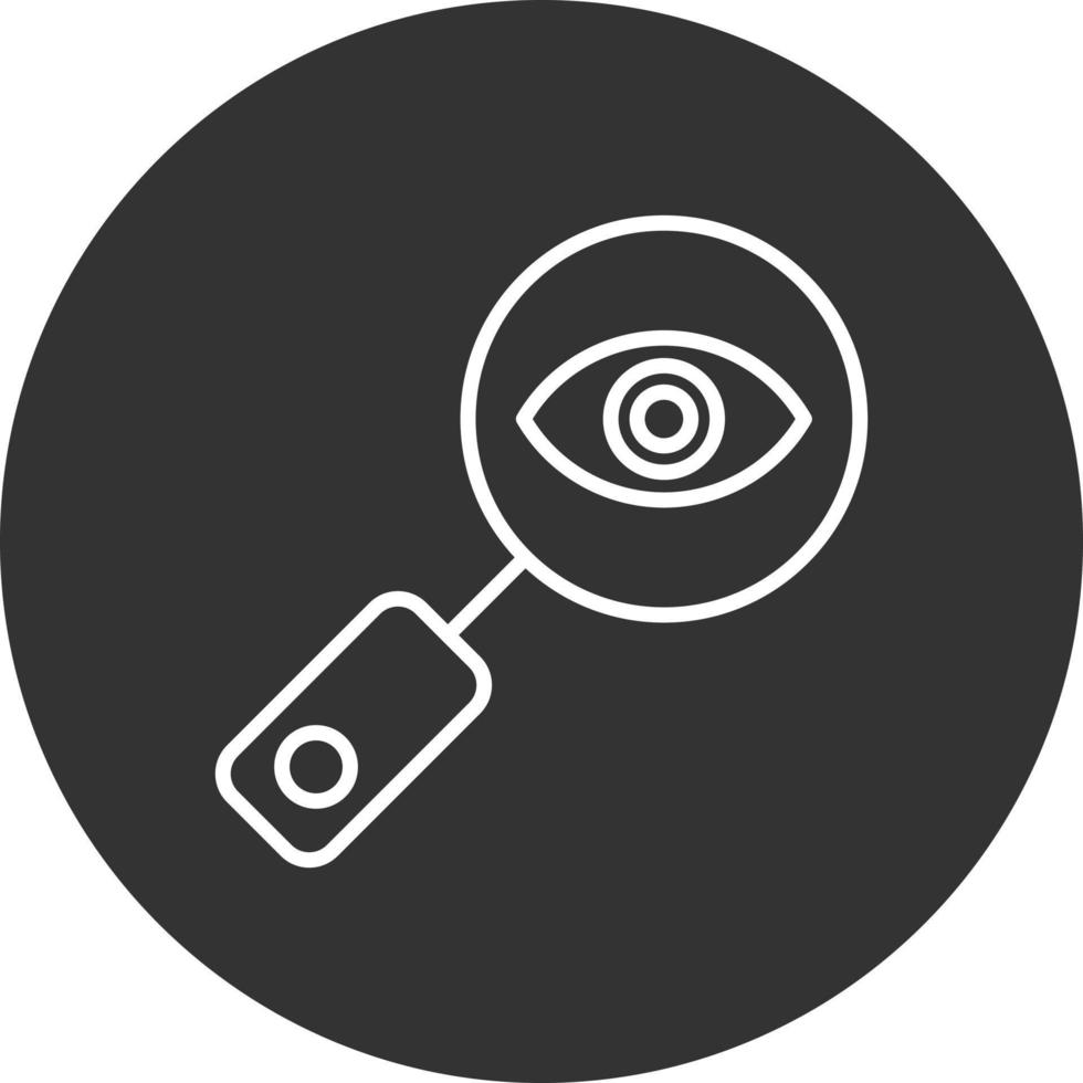 icône inversée de la ligne de test oculaire vecteur