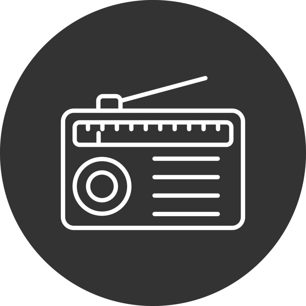 icône de ligne radio inversée vecteur