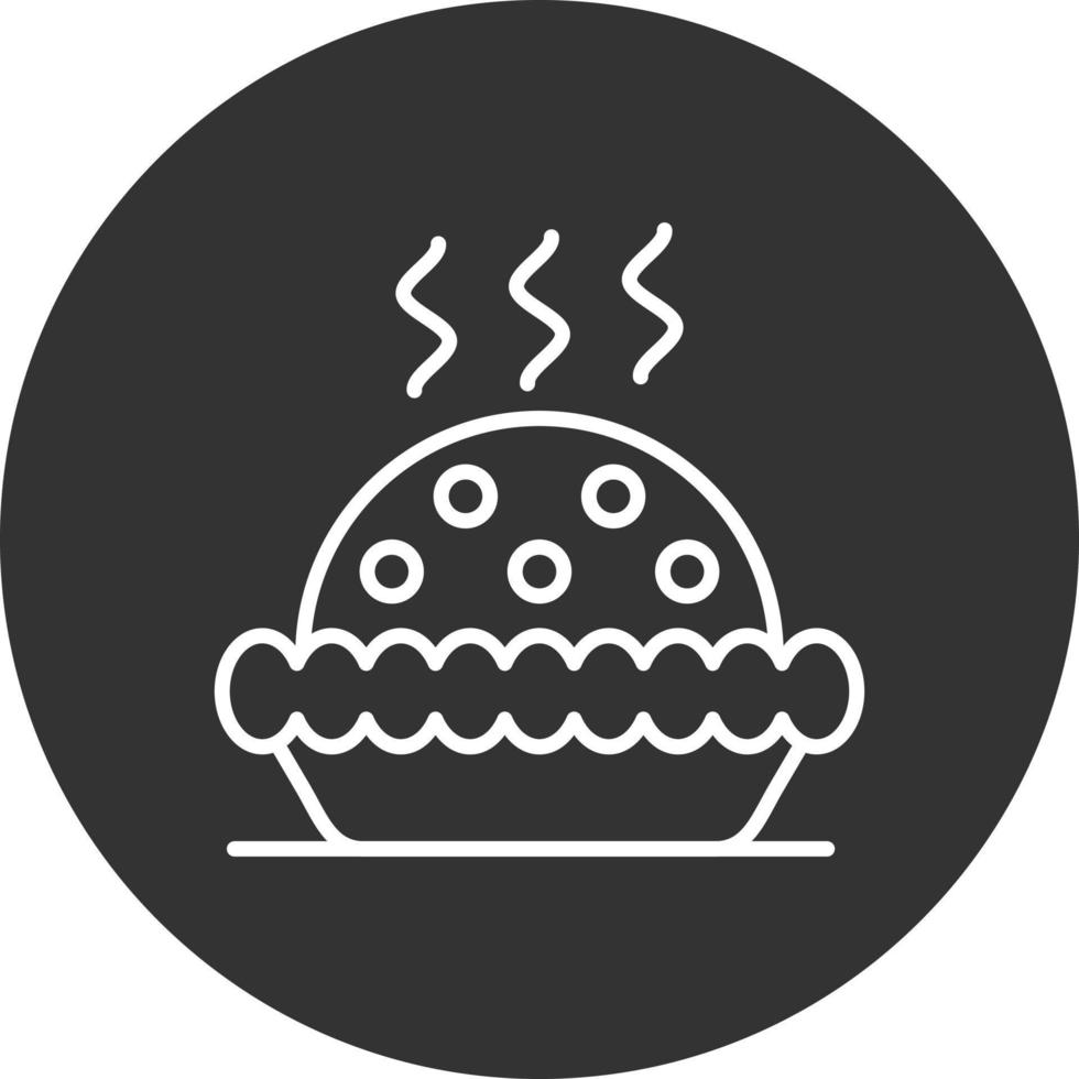 icône de ligne de tarte inversée vecteur