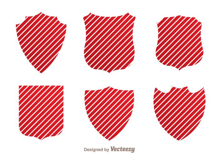 Bouclier Red Stripe Vectors