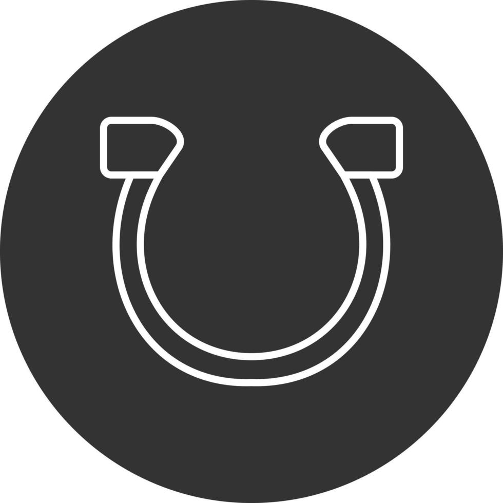 icône inversée de ligne de fer à cheval vecteur